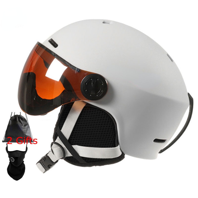 문 스키 헬멧 일체형 성형 PC EPS 고품질 스키 헬멧, 야외 스포츠 스키 스노우 보드 스케이트 보드 헬멧